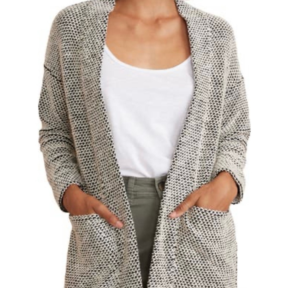 Marina Layer Women's Black Open-Front Sweater (All black)